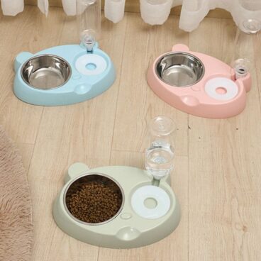 Panda Shaped Pet Food Bowl with Water Dispenser